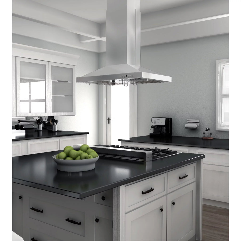 48 in. 1200 CFM Island Mount Range Hood in Stainless Steel M26845