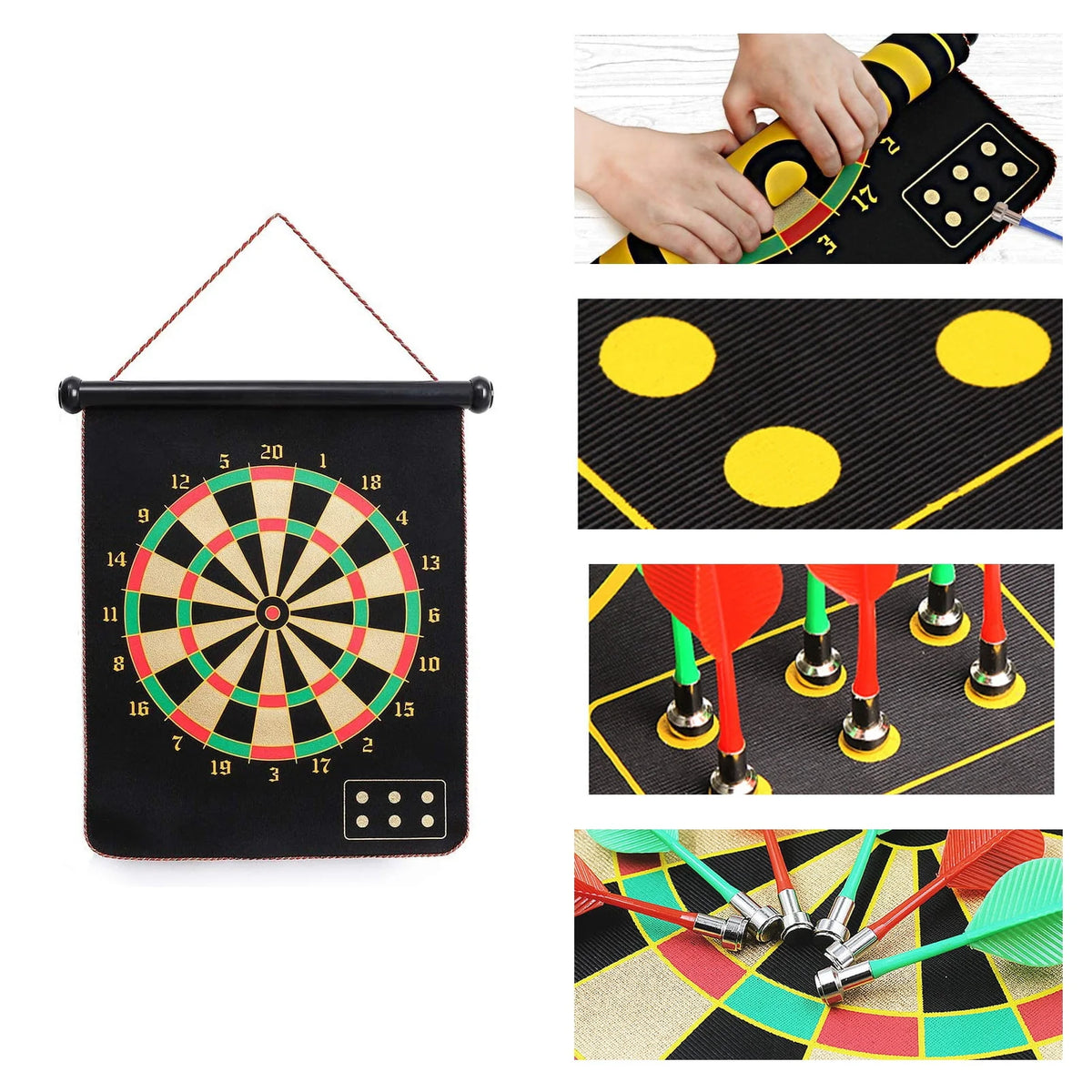 Double-Sided Magnetic Dart Board Game H83637