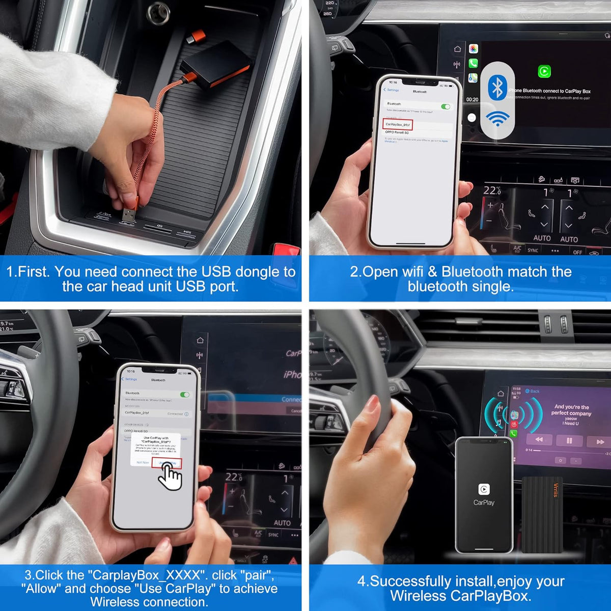 Wireless CarPlay Adapter Pack of 2 Q881