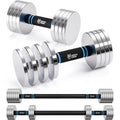 2.0 Upgraded Adjustable Dumbbell Set 40Lbs Steel Dumbbell Barbell Set X235385