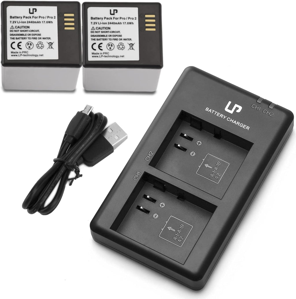 2-Pack 2440mAh Li-ion Rechargeable Batteries T64009