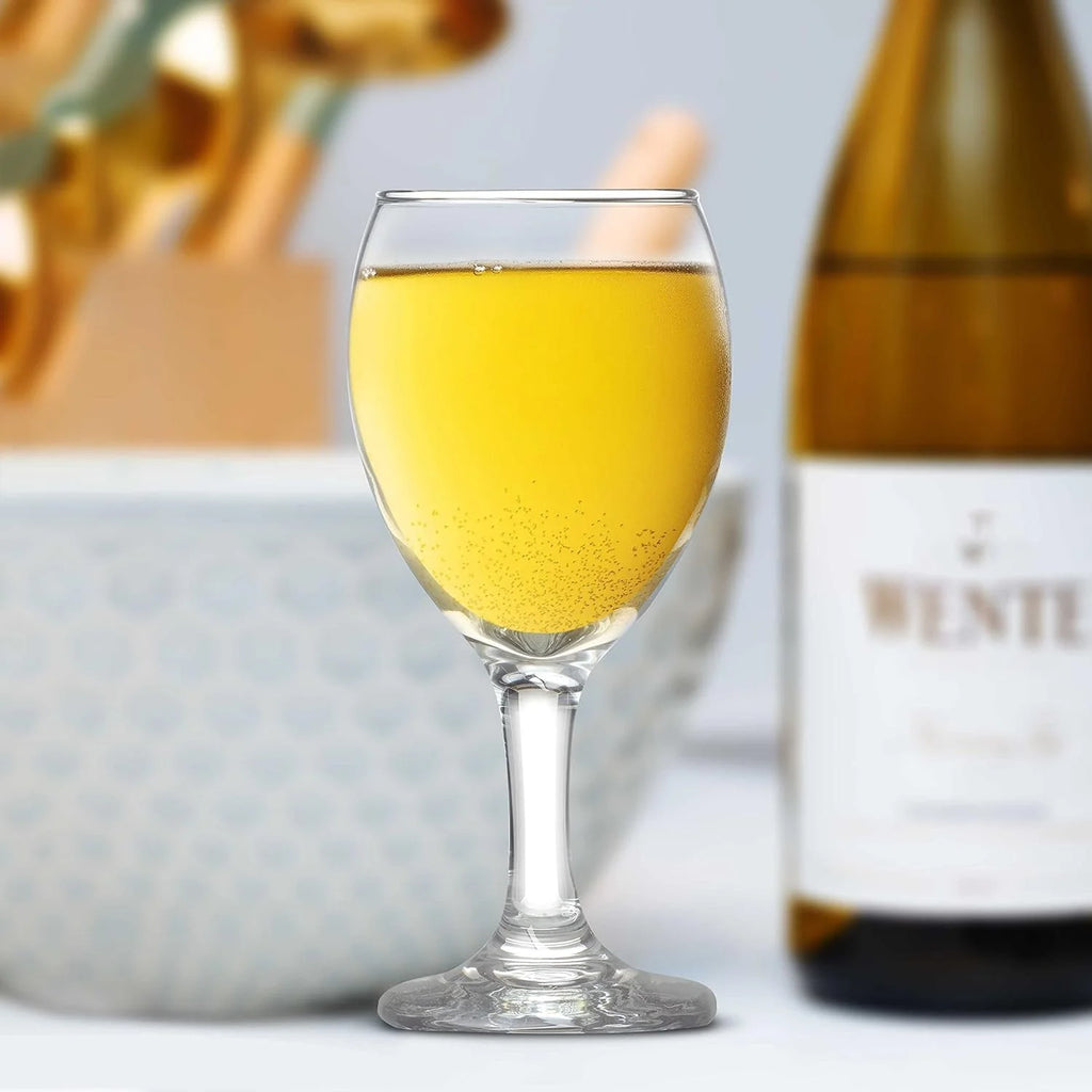 Clear 8.5 Oz Wine Glasses Set W713