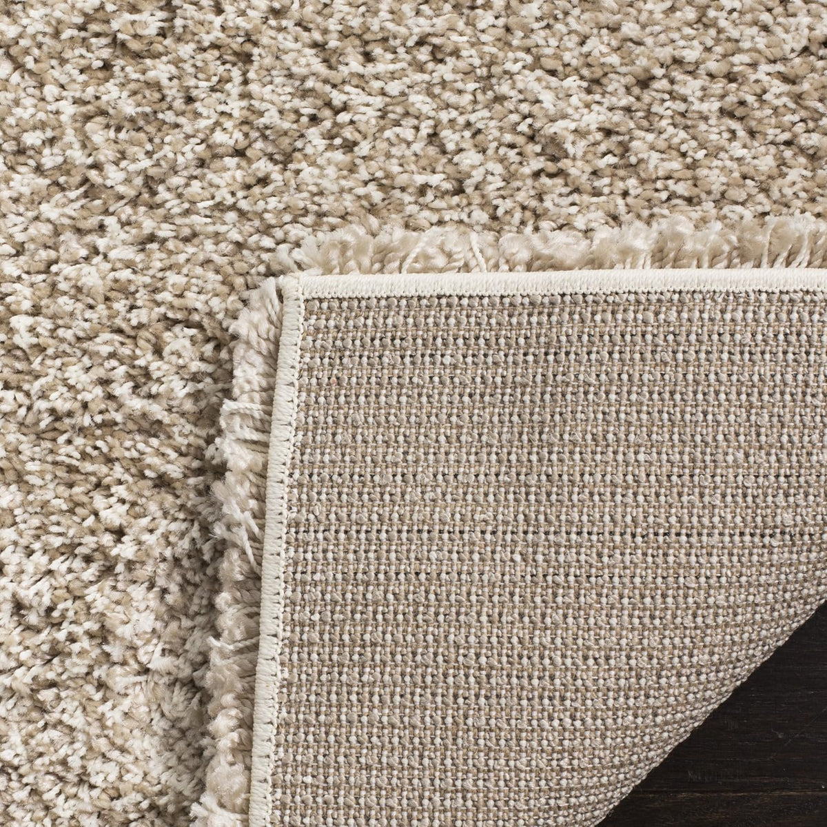 Beige Plush 2-inch Thick Runner S8973