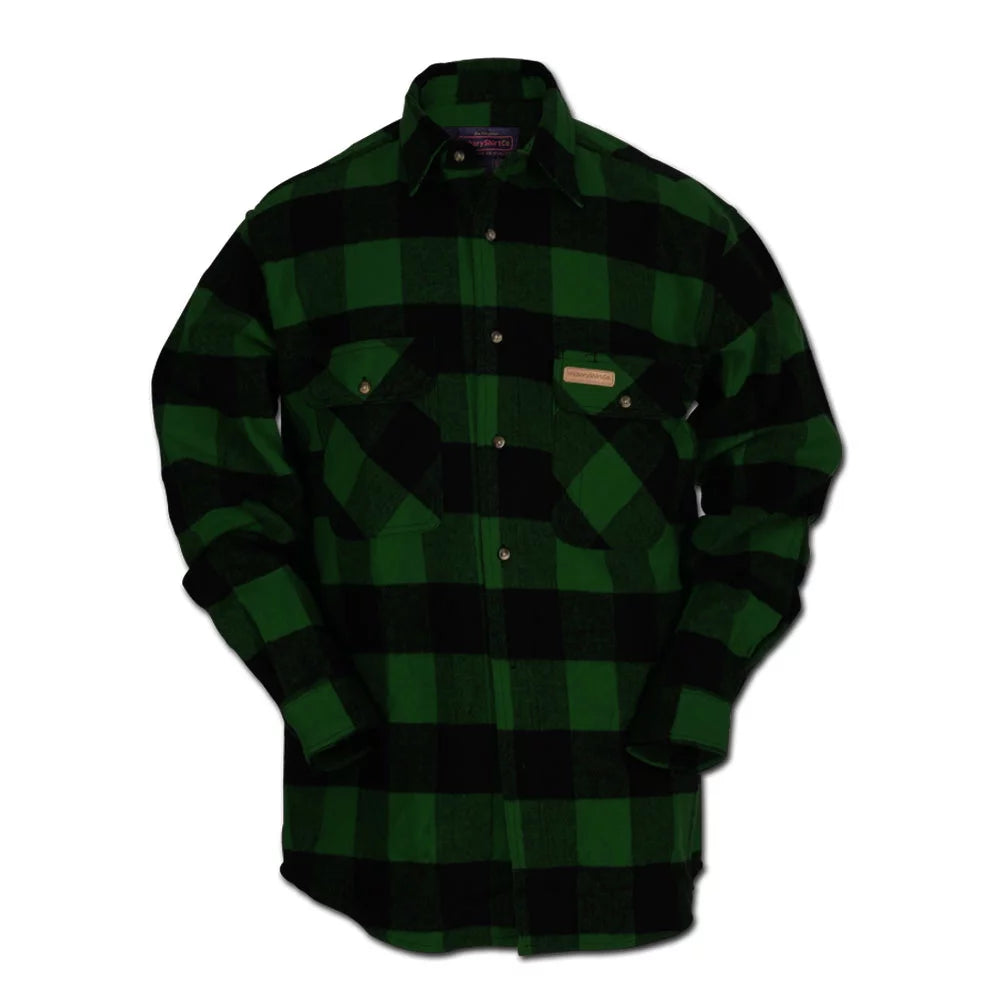 Green Tall Large Plaid Flannel Shirt B26169