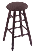 Dark Cherry Finish Counter Stool with Truffle Seat H97893