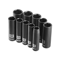 10-Piece 3/8-inch Drive MM Impact Socket Set X279