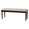 Sand/Dark Brown Dining Bench E895