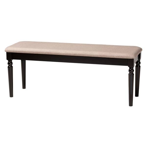 Sand/Dark Brown Dining Bench E895