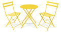 3 Piece Outdoor Furniture Set Yellow Q997