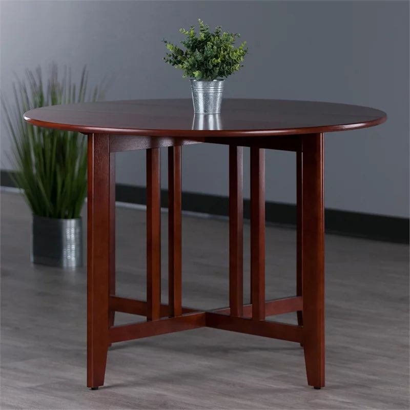Solid Wood Round Double Drop Leaf Dining Table P678