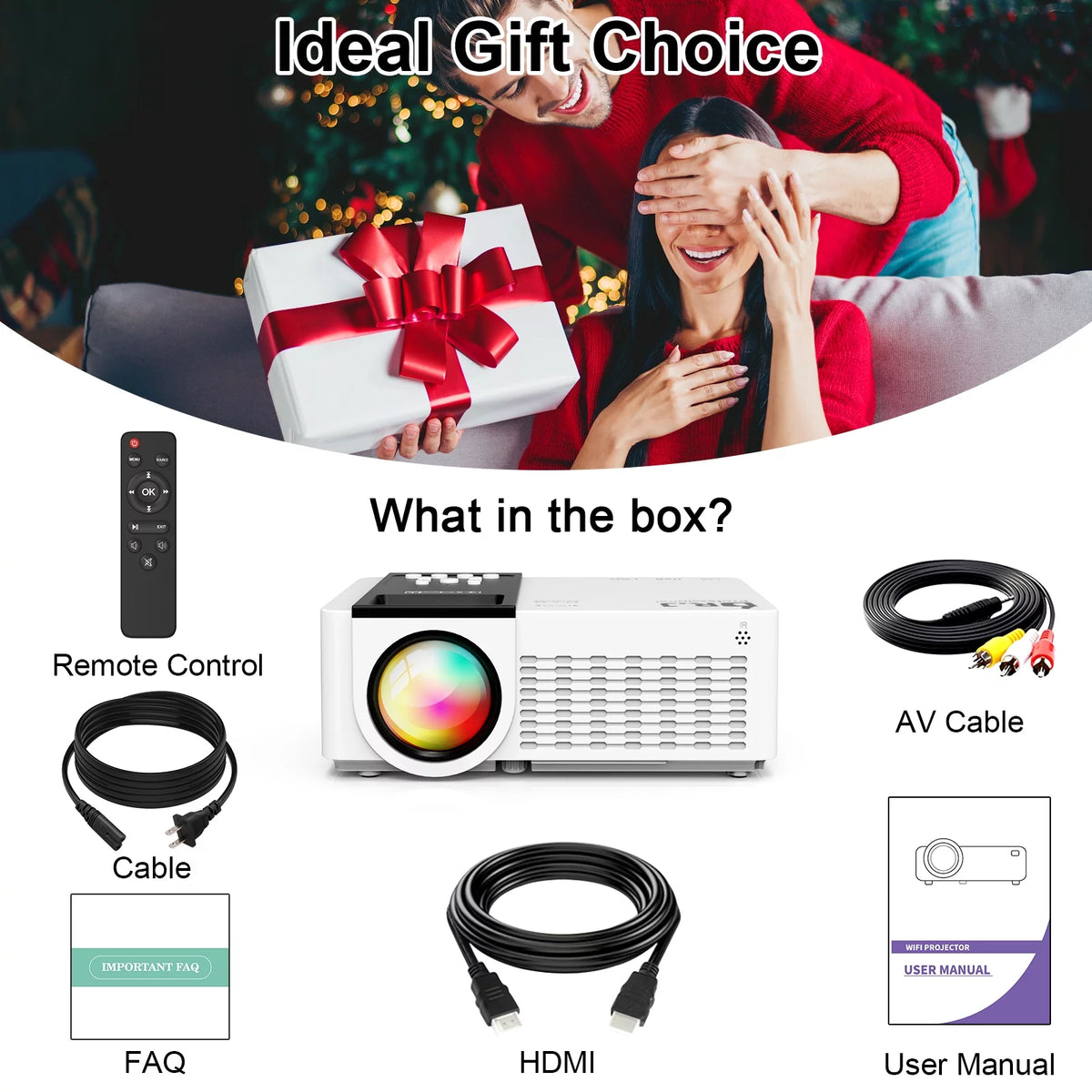 5G WiFi Bluetooth Projector 1080P HD W431