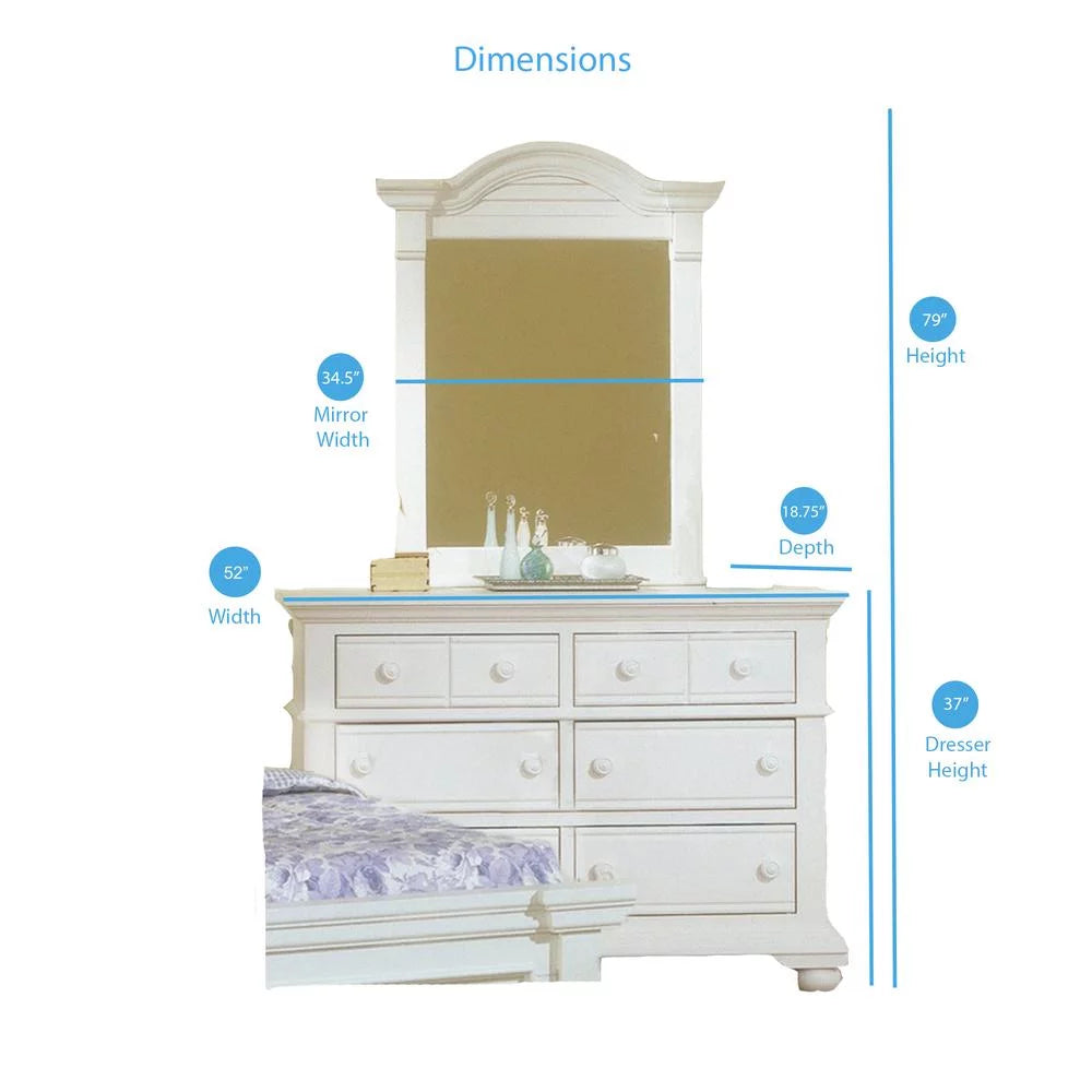 Double Dresser and Vertical Mirror Combo O287