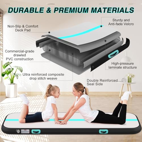 6.6ft Inflatable Tumbling Mat with Electric Pump K44156