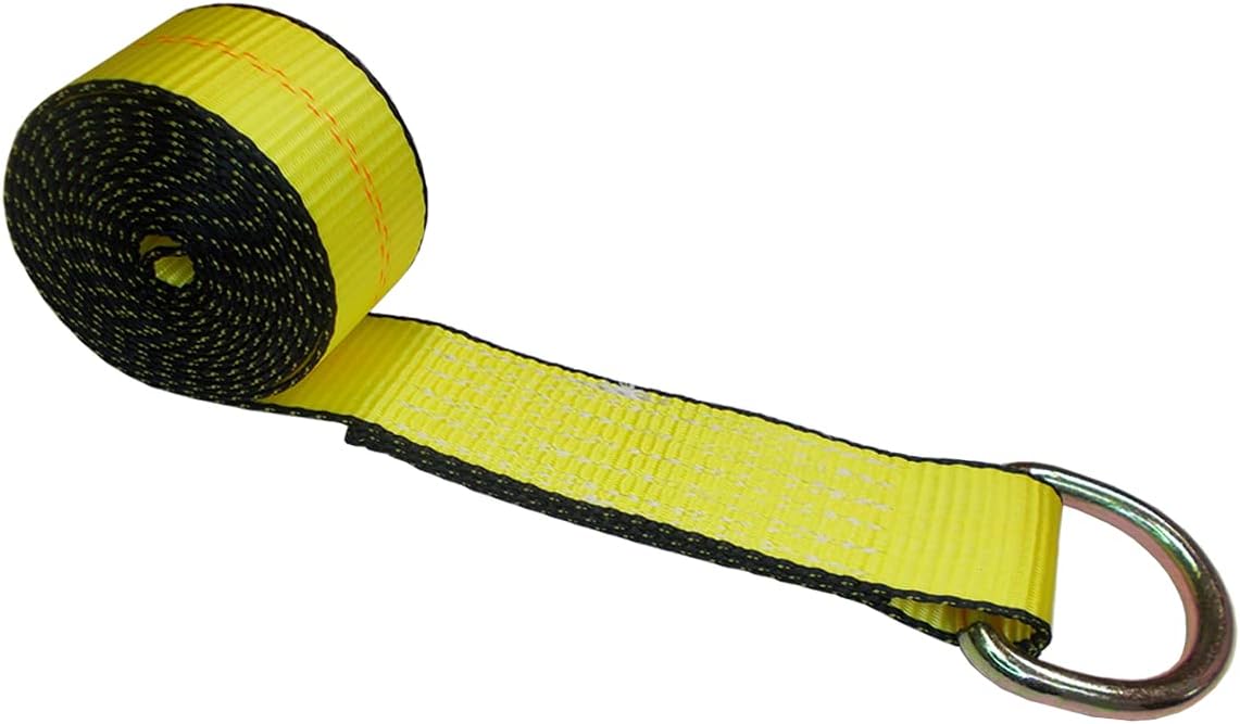 2” x 10’ D-Ring Lasso Strap & Recovery Auto Tie Down (Green, 50 - Pack) C70904
