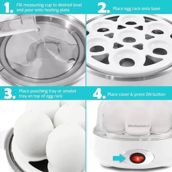 Charcoal Grey 7 Egg Capacity Electric Egg Cooker B774752