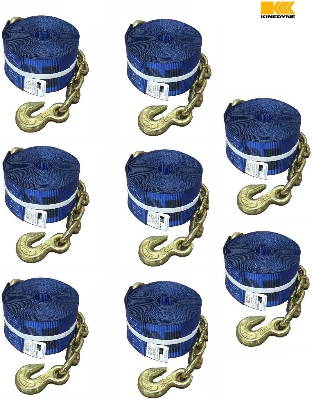 8 Pack 4 in. x 30 ft. Winch Strap with Chain Anchor K85869