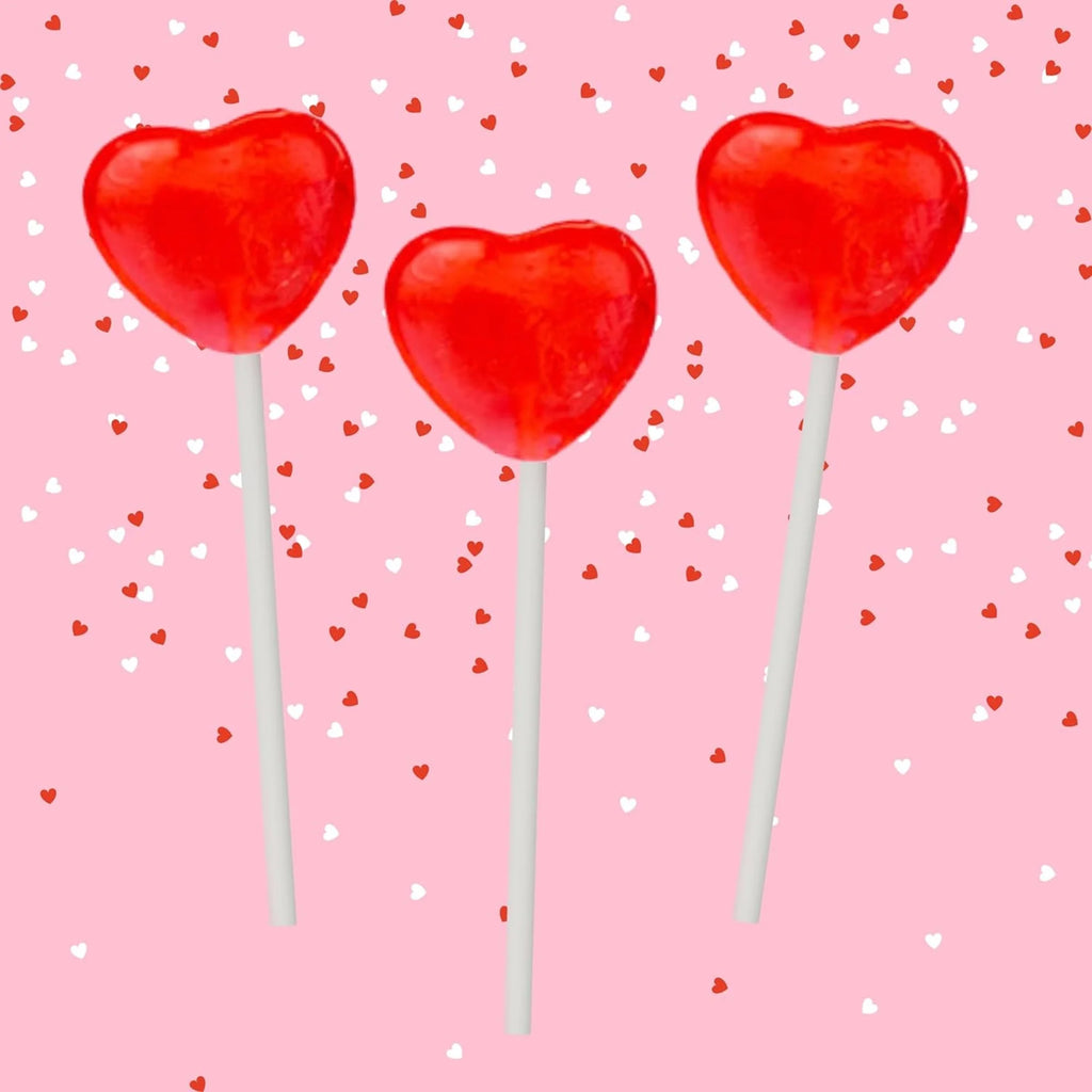 Case of 12 Bouquets Heart Lollipops, 1.98 Ounces per Lollipop J975