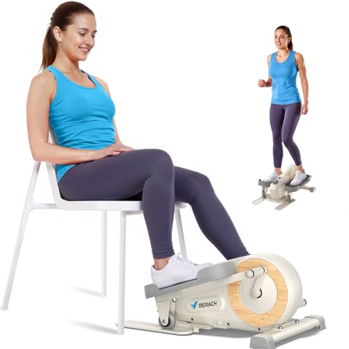 Under Desk Elliptical Machine, Seated Pedal Exerciser with 8 Resistance Levels U880