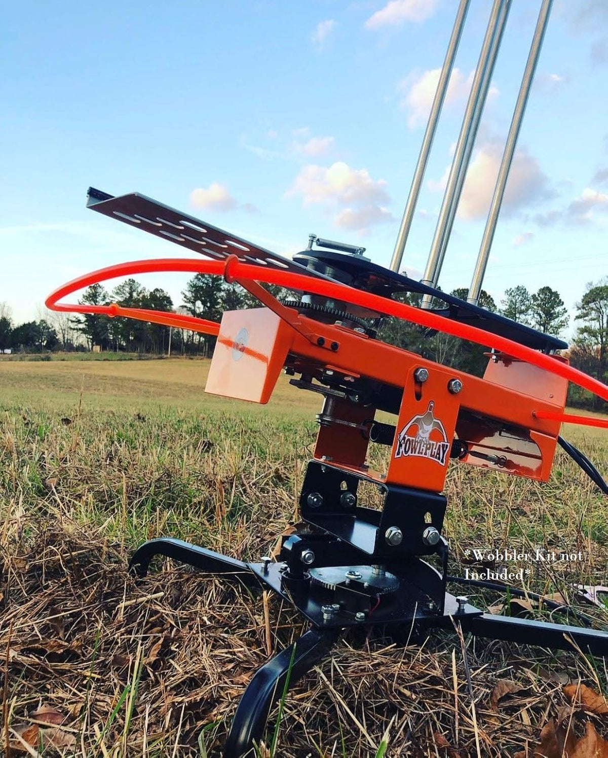 Automatic Clay Pigeon Skeet Thrower Trap, 50 Clay Capacity, Orange Q91370