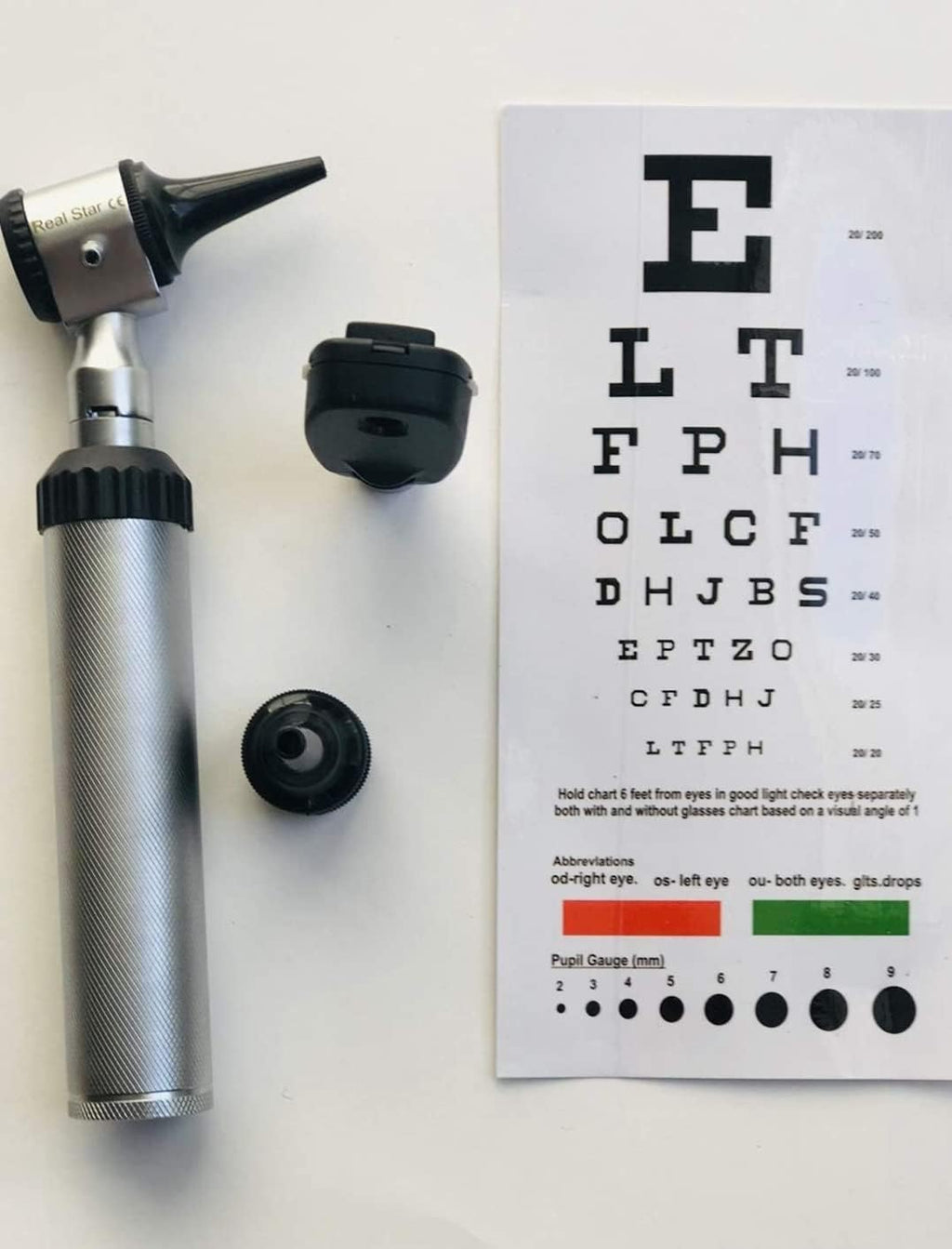 2 in 1 stainless-steel Otoscope Ophthalmoscope K919929