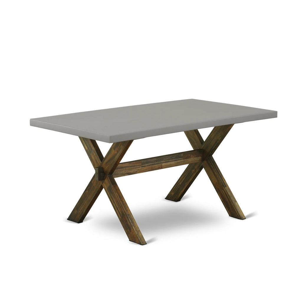 6-Pc Dining Table Set with Bench and Parson Chairs V416