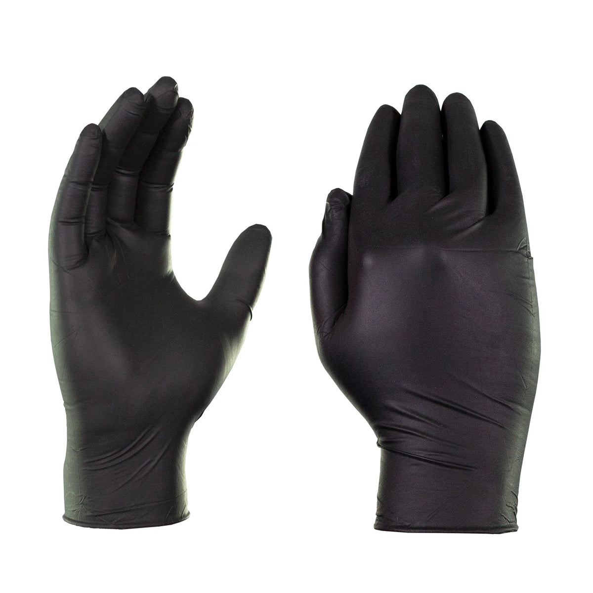 3 Mil Black Nitrile Disposable Industrial Gloves, Large, 2 Boxes of 100 Z92366