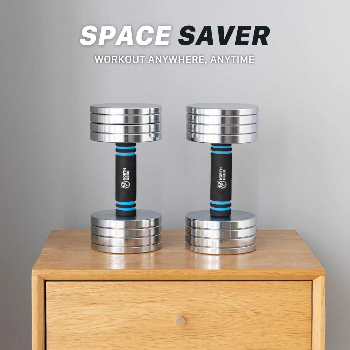 2.0 Upgraded Adjustable Dumbbell Set 40Lbs Steel Dumbbell Barbell Set X235385