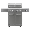 4 Burner Stainless Steel Propane Gas BBQ Grill with Side Burner M241