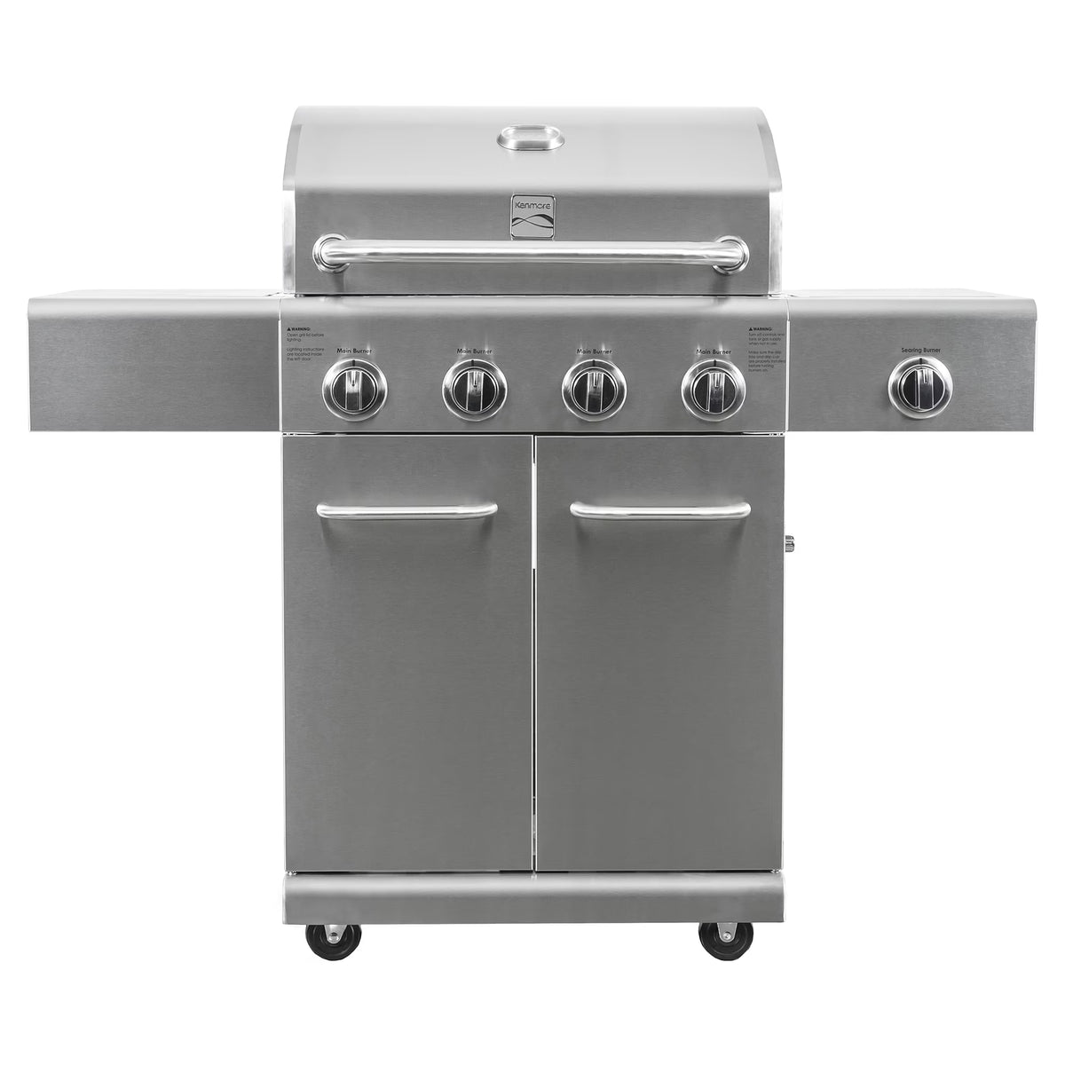 4 Burner Stainless Steel Propane Gas BBQ Grill with Side Burner M241