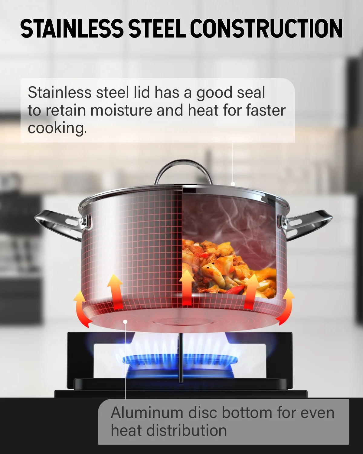 10-Piece Stainless Steel Cookware Set I396073