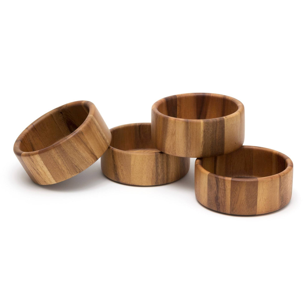 Wooden Acacia Salad Bowls Set of 4 U31612