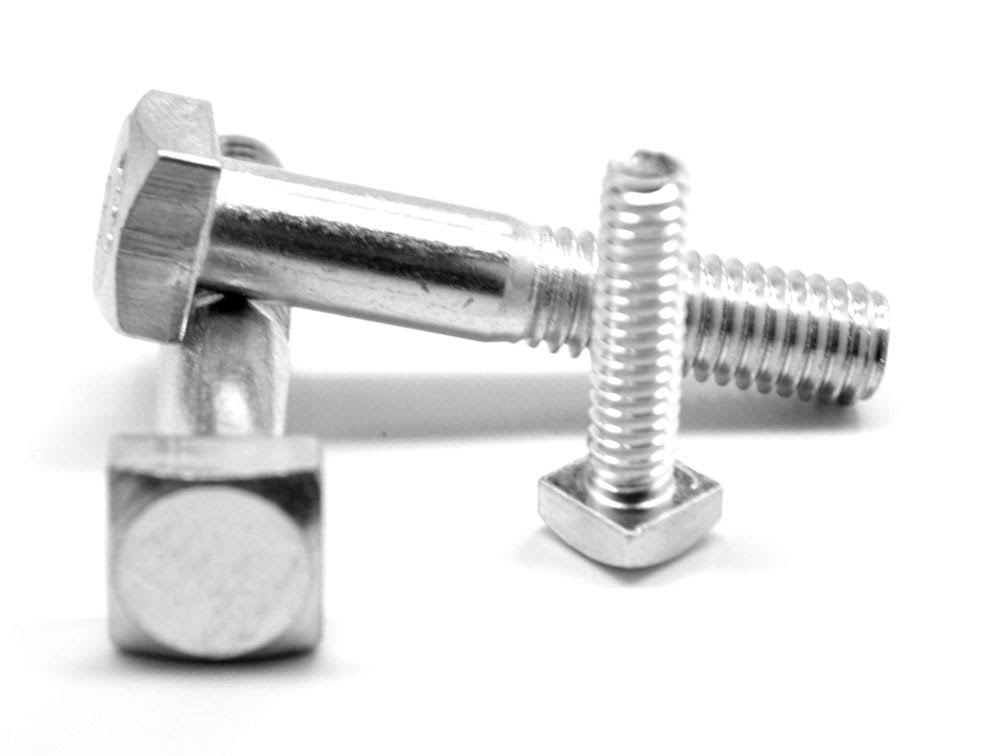 1/4x22-20 x 4x22 A307 Grade A Square Head Machine Bolt Low Carbon Steel Zinc Plated Pk 700 N21848