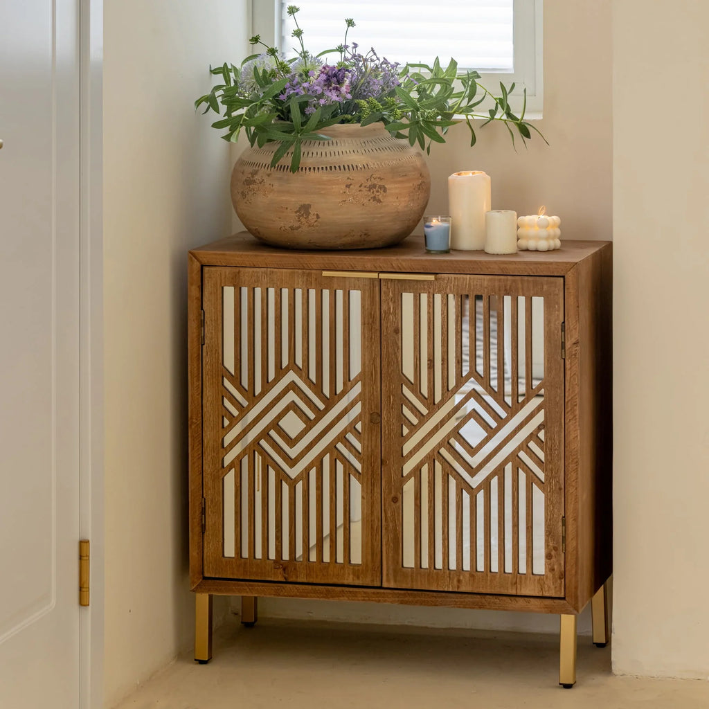 2-Door Accent Cabinet with Mirror Fronts M69419