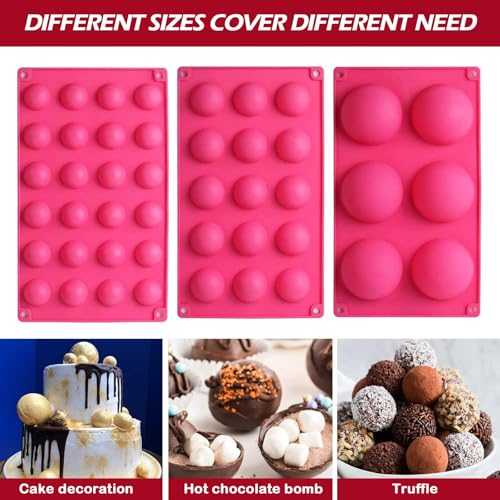 3 Pack Silicone Round Sphere Baking Mold O33003
