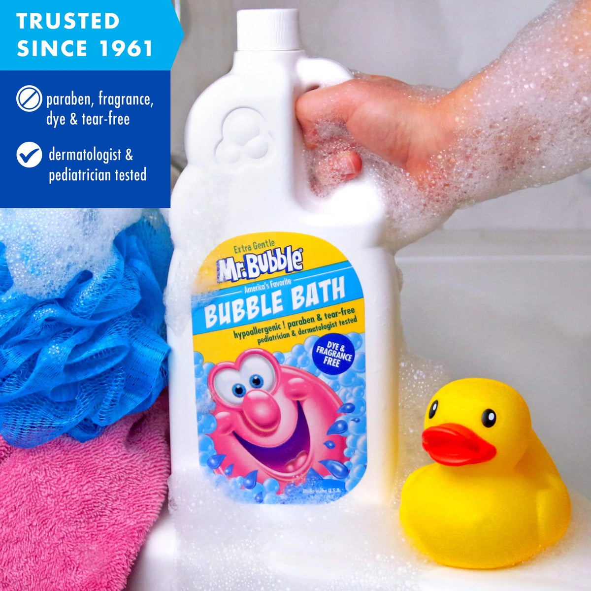 Extra Gentle Bubble Bath, Dye and Fragrance Free, 16 fl oz V374