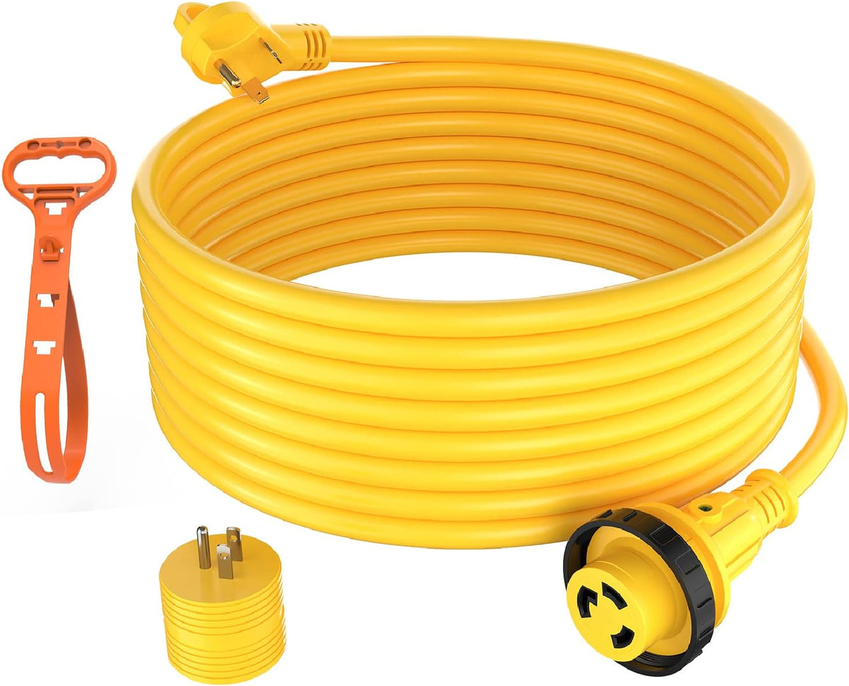 30 Amp RV Power Extension Cord 50 ft with Locking Adapter U70496