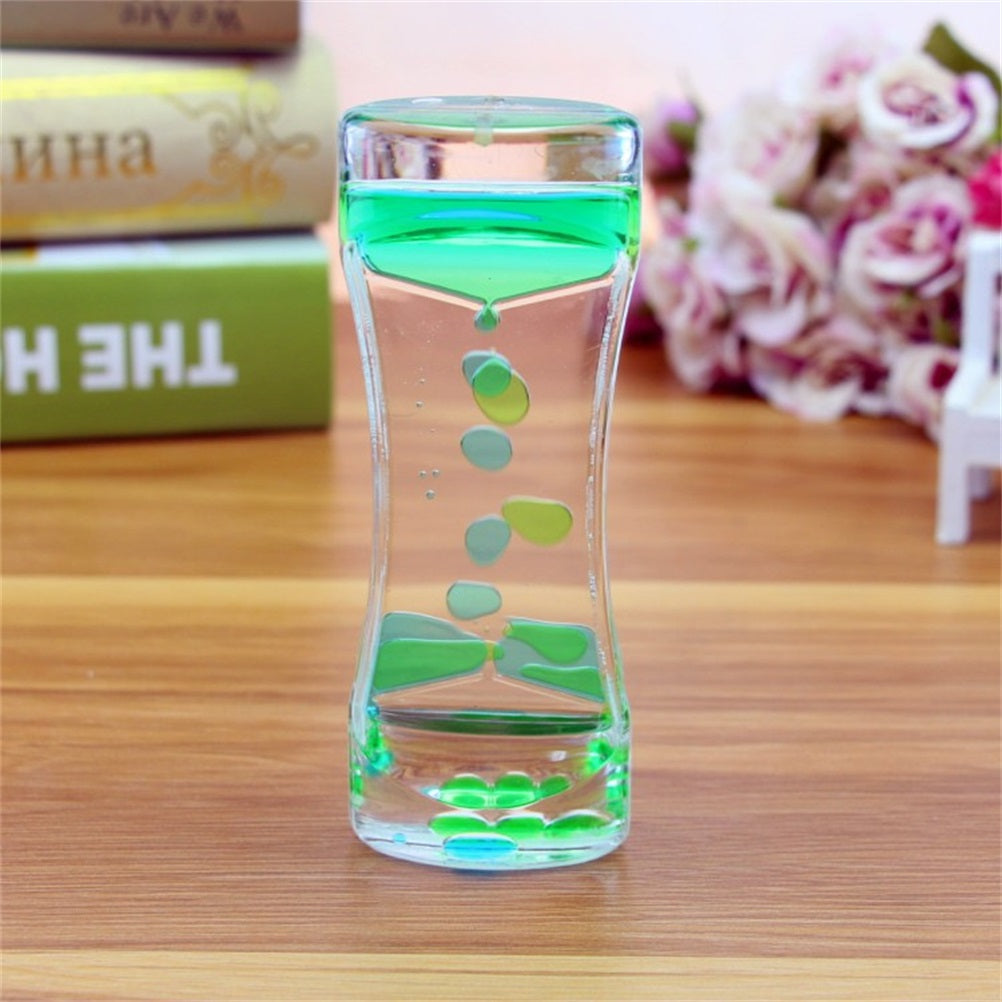 Colorful Liquid Motion Timer Oil Hourglass Toys U9463
