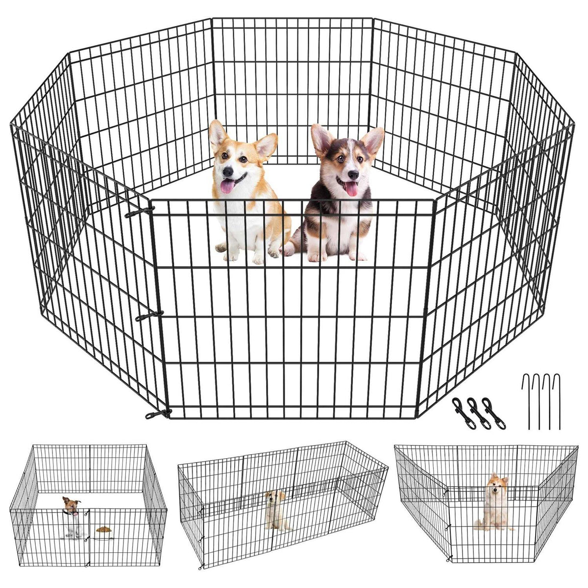 Folding 8 Panel Pet Playpen E834
