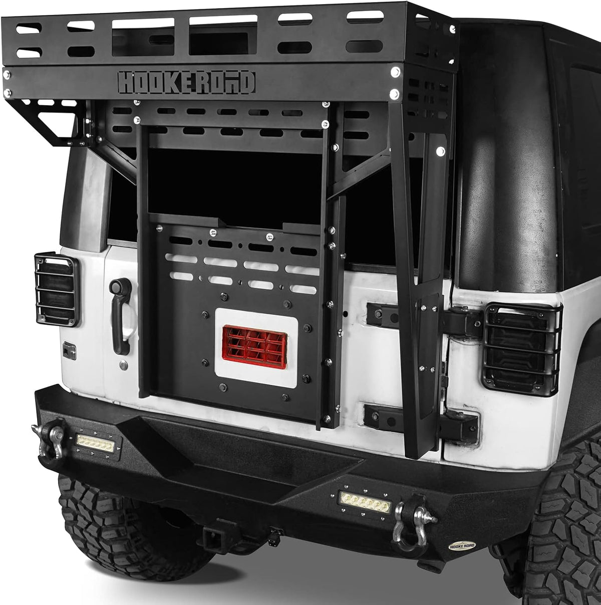 Tailgate Basket Rear Cargo Rack System with Reinforced Tailgate Hinge Kit T4698