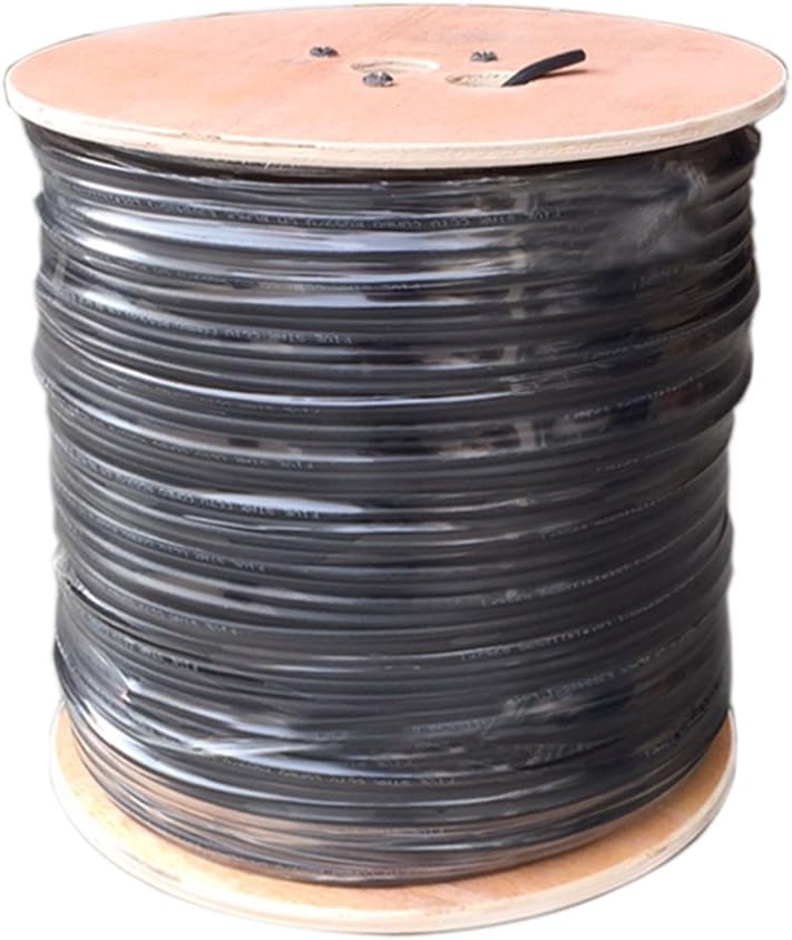 RG59 Siamese Coaxial CCTV Cable 1000 ft. Black M1216