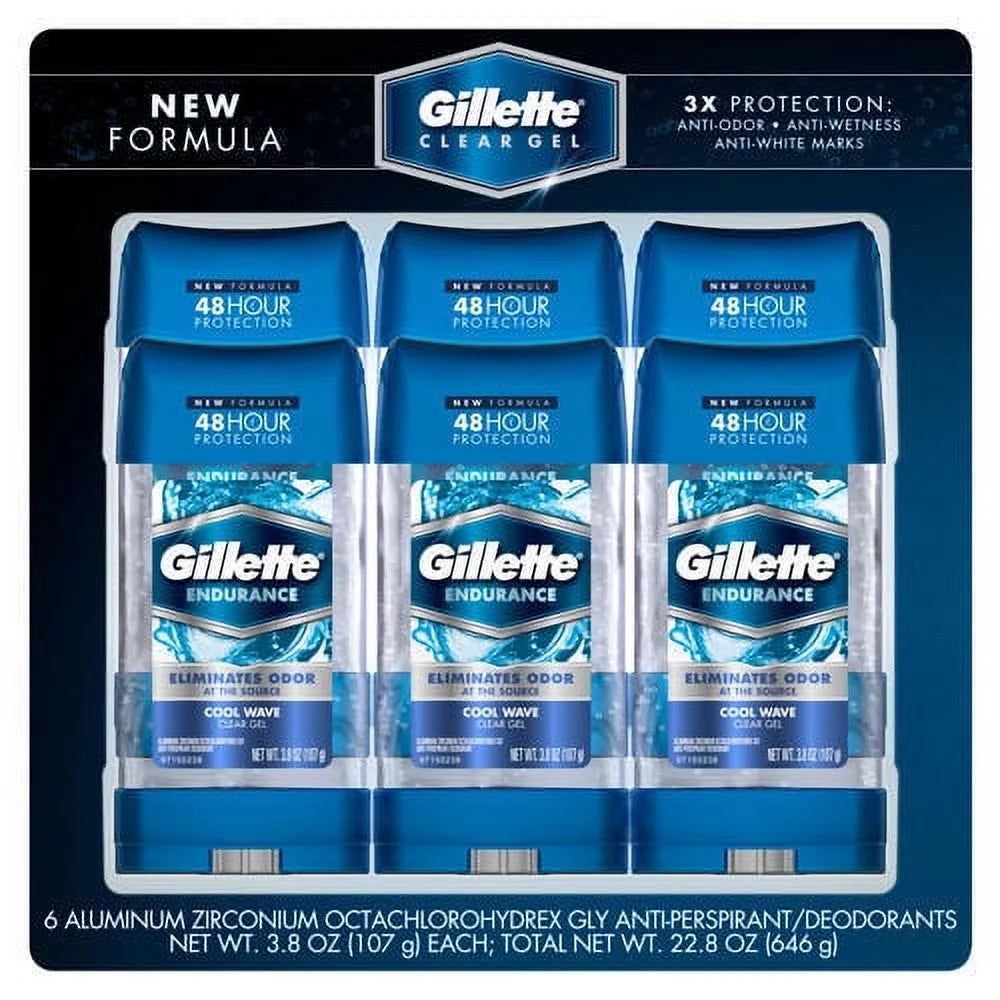 Anti-Perspirant Deodorant Clear Gel 3.8 oz Pack of 6 V344698