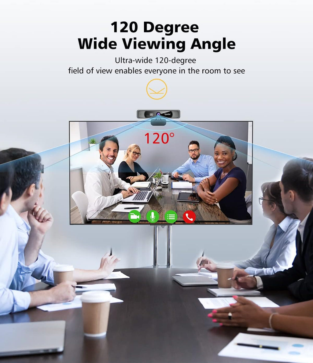 4K Wide Angle Webcam with Dual Microphones P321892