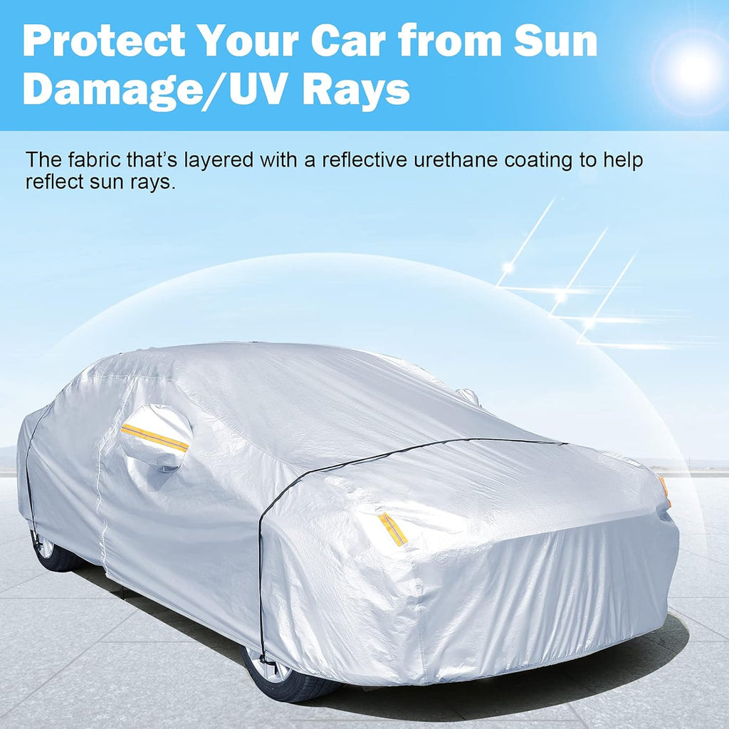 6-Layers Waterproof Car Covers with Night Reflective B826