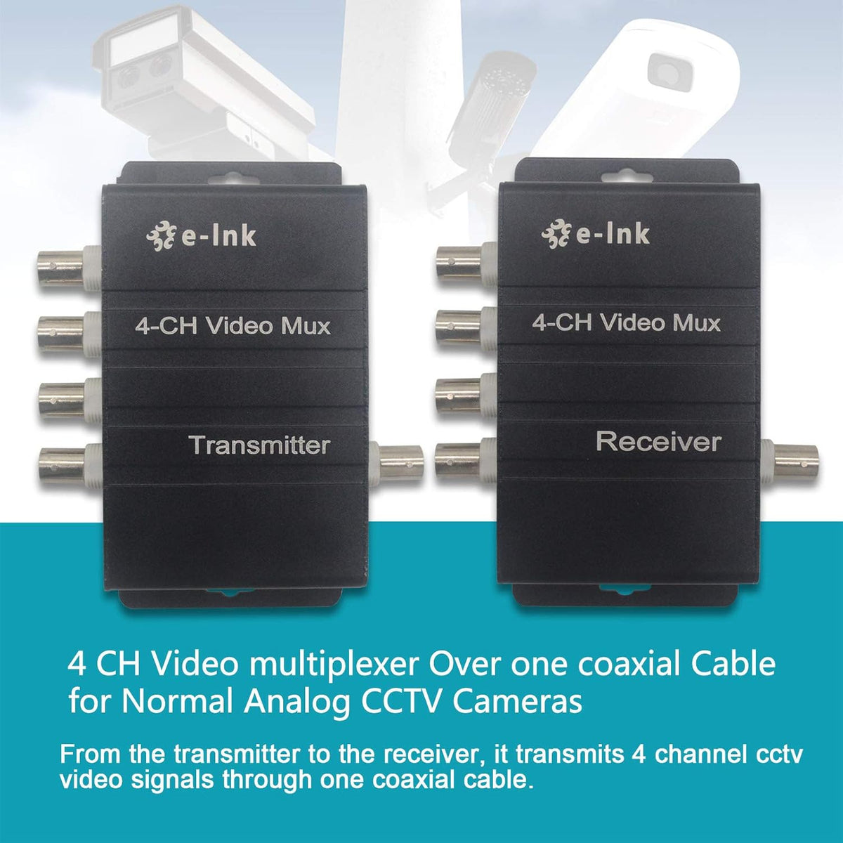 4 Channel Video Multiplexer over 1 Coaxial Cable I125216