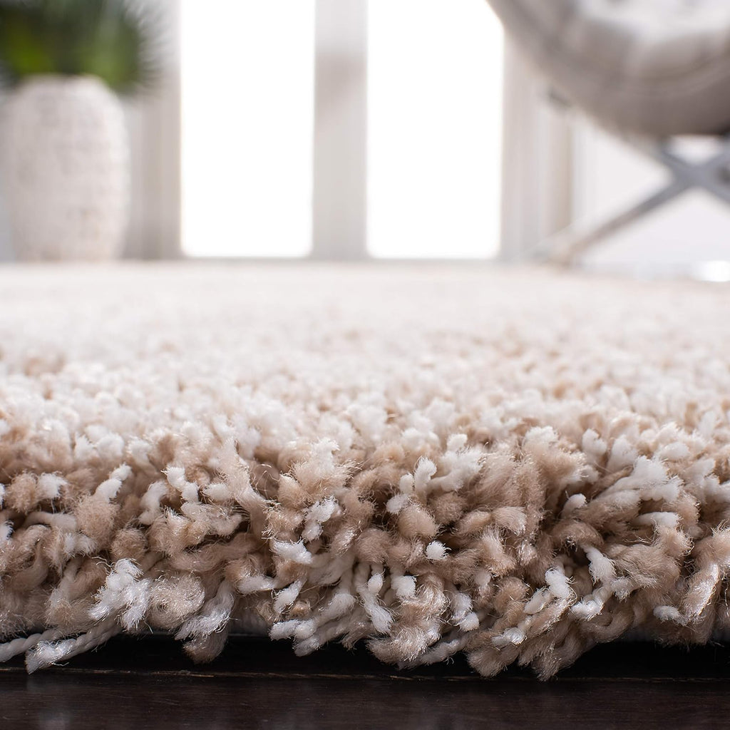 Beige Plush 2-inch Thick Runner S8973