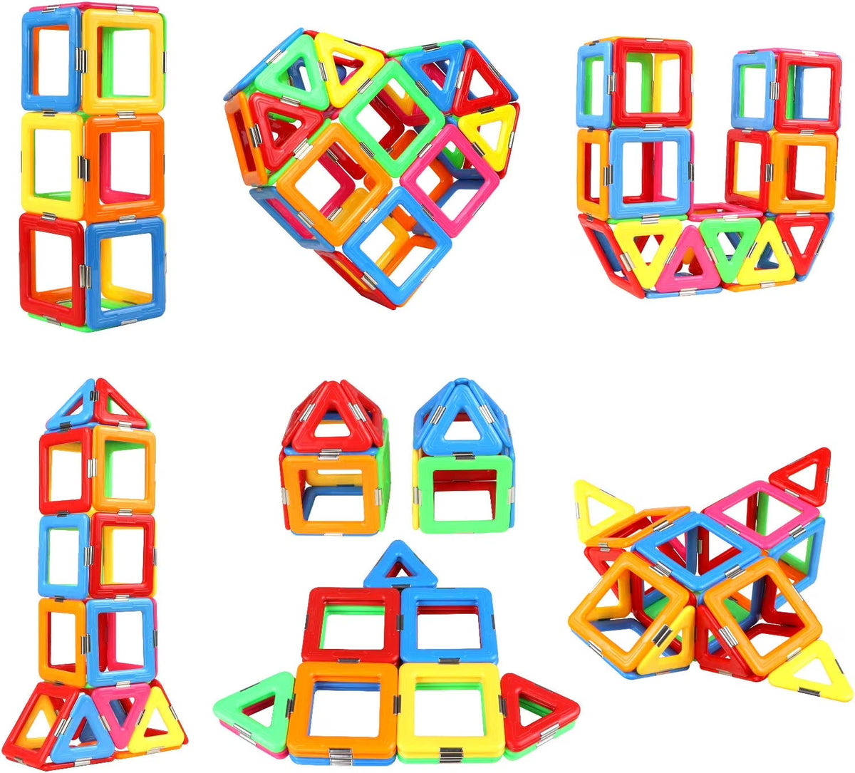 100 PCS Magnetic Tiles Building Blocks Set D683