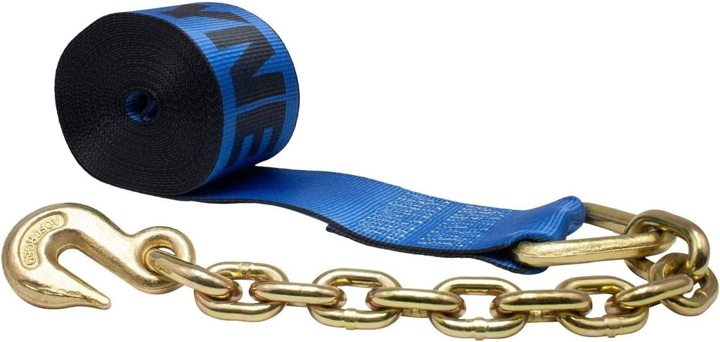 8 Pack 4 in. x 30 ft. Winch Strap with Chain Anchor K85869