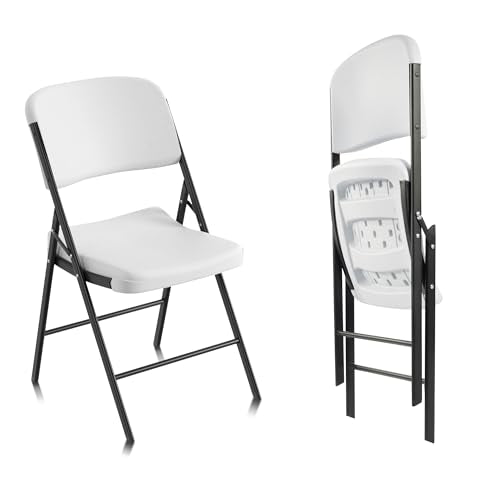 White 6-Pack Heavy Duty Folding Plastic Chairs B3975