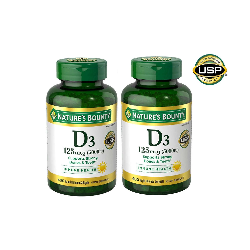 2 Pack Vitamin D3 125 mcg 400 Softgels P154722
