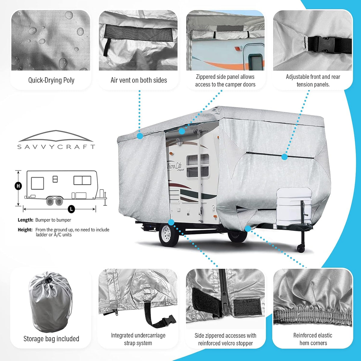 Travel Trailer RV Cover 10'-11'L N749663